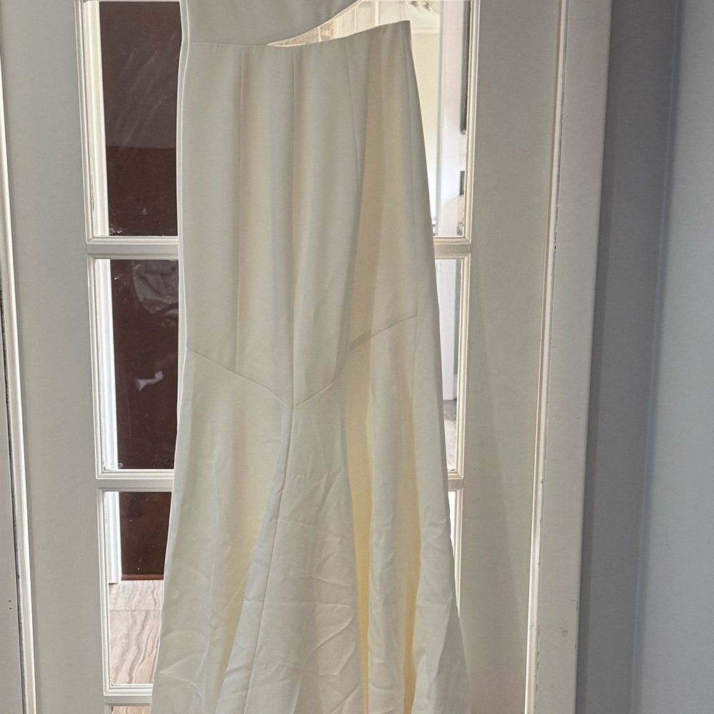 Jenny Yoo One-Shoulder White Wedding Gown - Picture 4 of 6